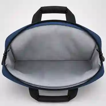Customized Navy Blue Business Laptop Bag with Front Organizer Pocket